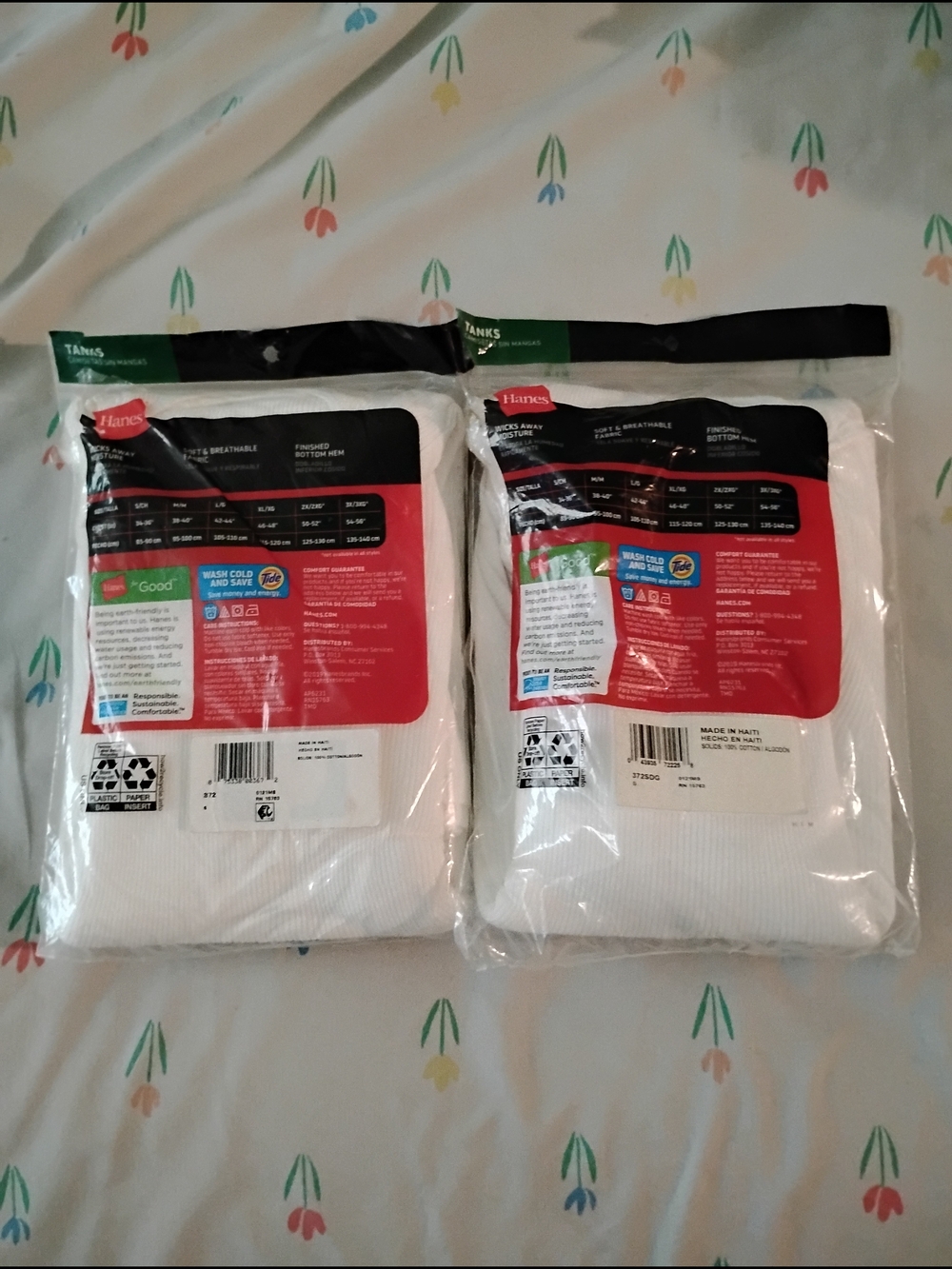 Hanes White Tagless Tank Tops 3-Pack - Picture 3 of 3